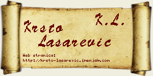 Krsto Lašarević vizit kartica